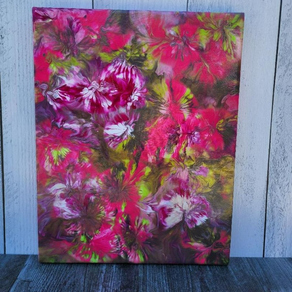 Acrylic Pour Painting/Fluid Art/Original Art/14 x 11